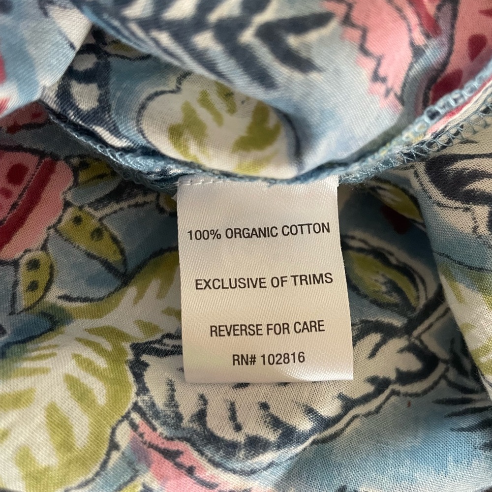 Garnet Hill 2025 Keya Organic Cotton Voile Blouse Size Small - Picture 6 of 7